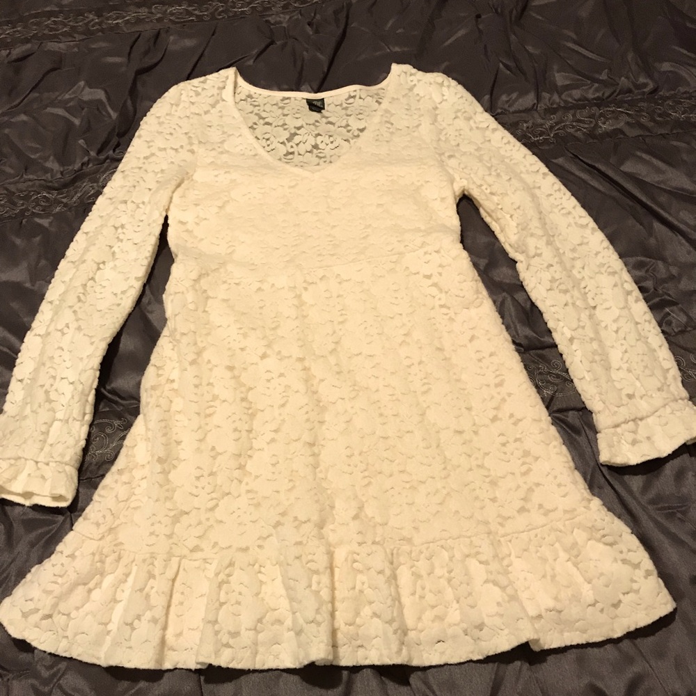 Wild Fable Off-White Mini Dress, Size S